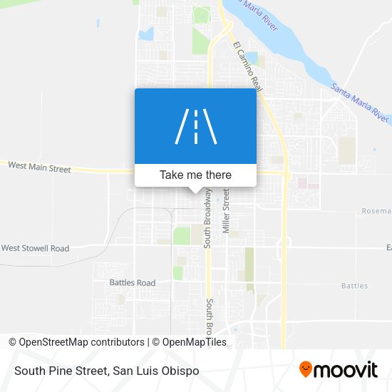 South Pine Street map