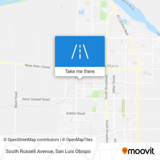 South Russell Avenue map
