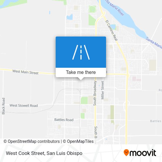 West Cook Street map