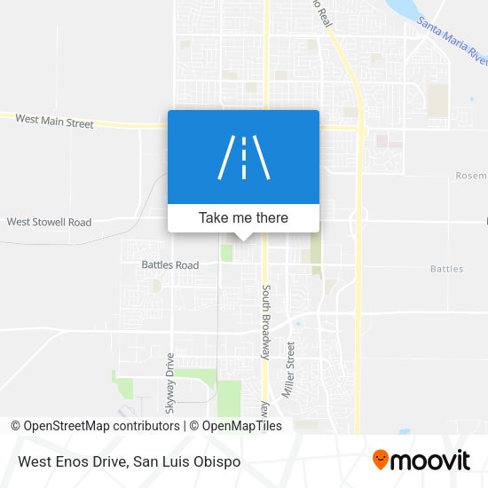 West Enos Drive map