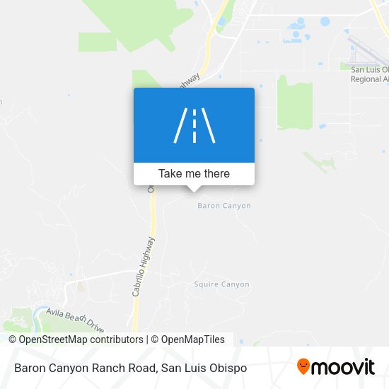 Mapa de Baron Canyon Ranch Road