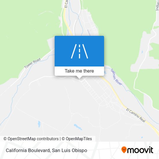 Mapa de California Boulevard