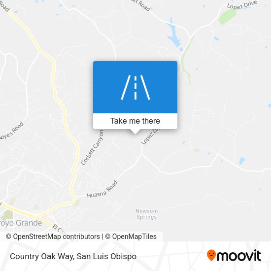 Country Oak Way map