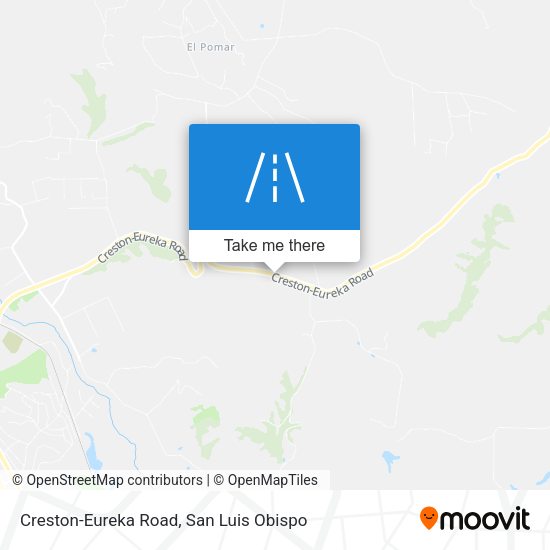 Creston-Eureka Road map