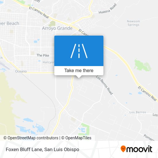 Foxen Bluff Lane map