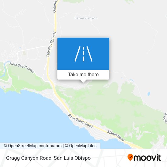 Gragg Canyon Road map