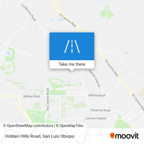 Hidden Hills Road map