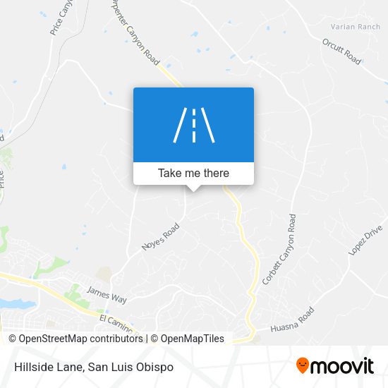 Hillside Lane map