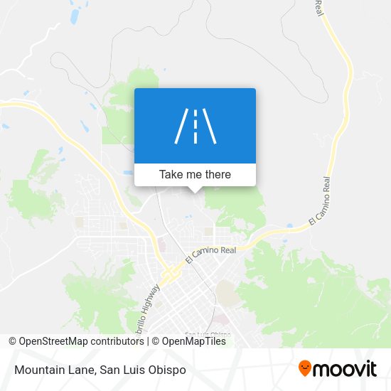 Mountain Lane map