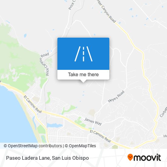 Paseo Ladera Lane map