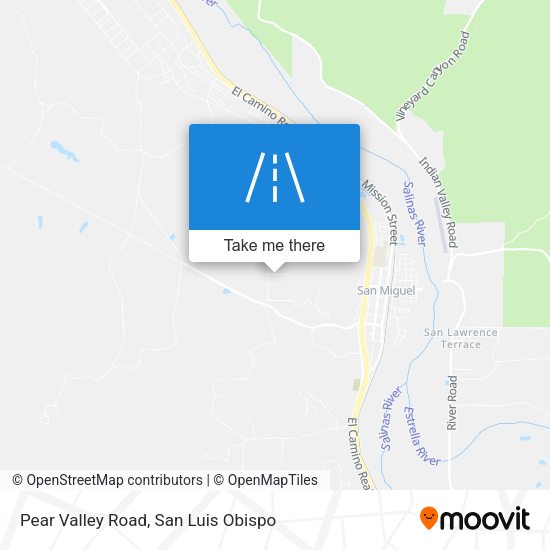 Pear Valley Road map