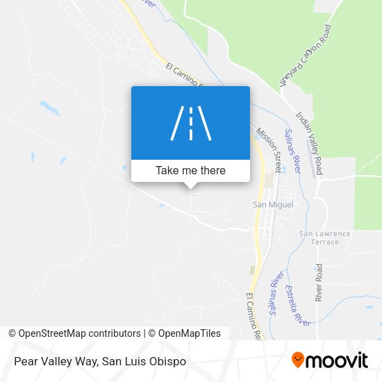 Pear Valley Way map