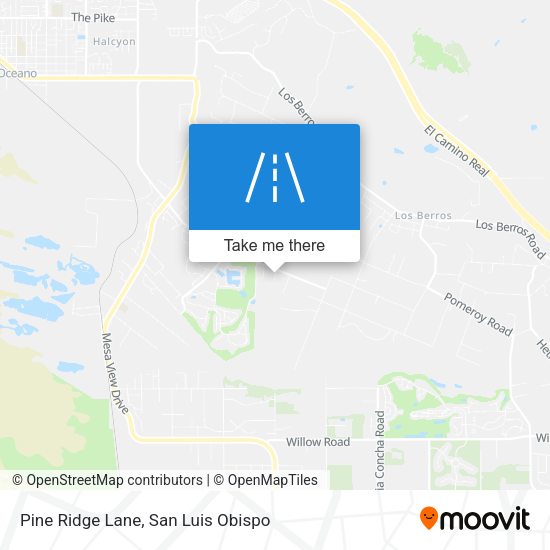 Pine Ridge Lane map