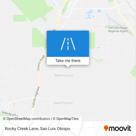 Rocky Creek Lane map