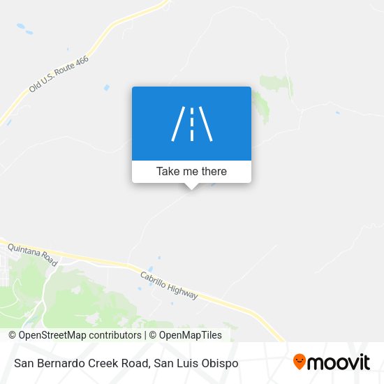 San Bernardo Creek Road map