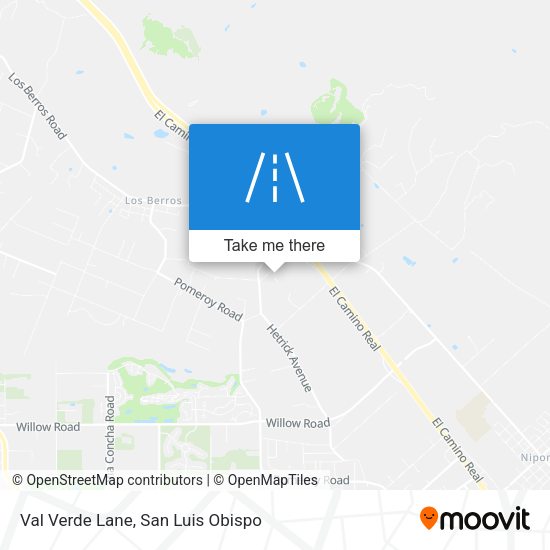 Val Verde Lane map