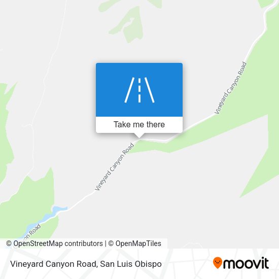 Vineyard Canyon Road map