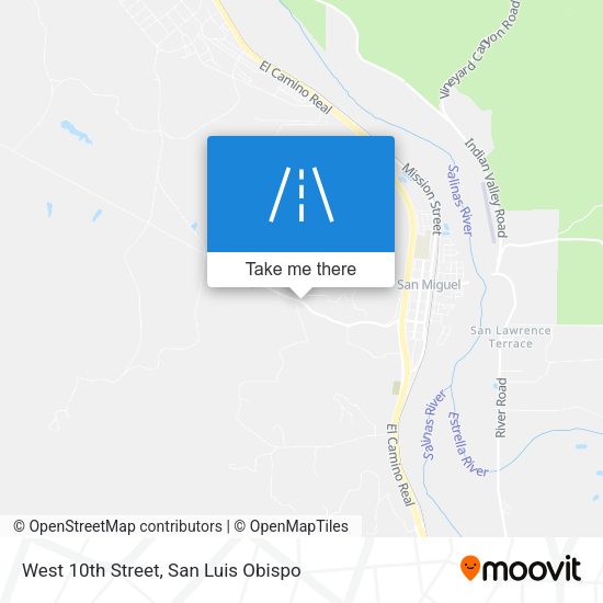 West 10th Street map