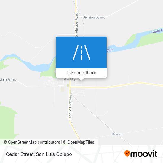 Cedar Street map