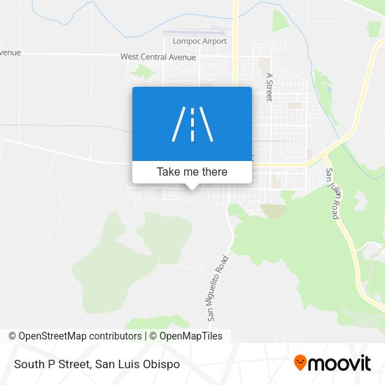 South P Street map