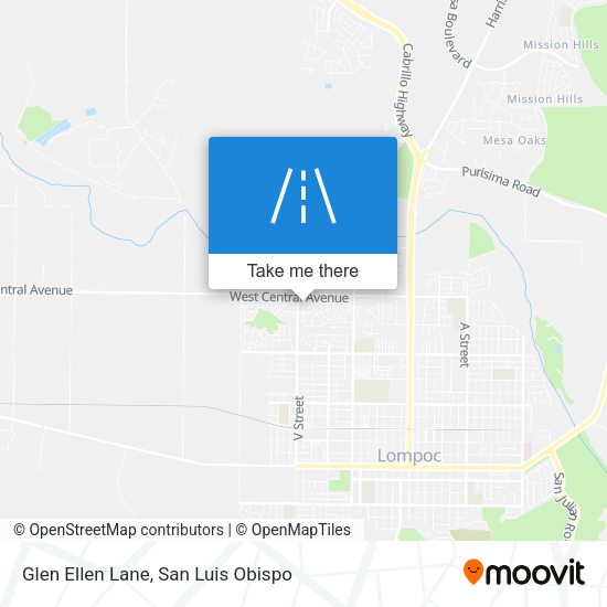 Glen Ellen Lane map