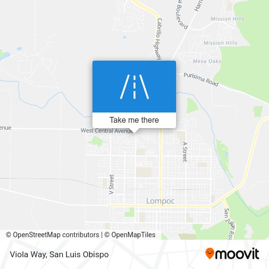 Viola Way map