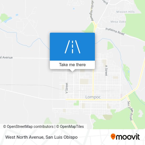 West North Avenue map