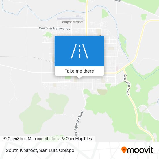 South K Street map