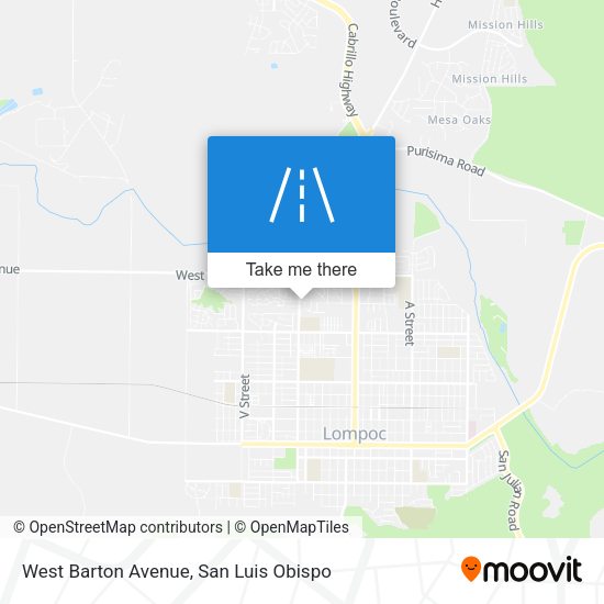 West Barton Avenue map
