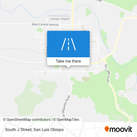 South J Street map