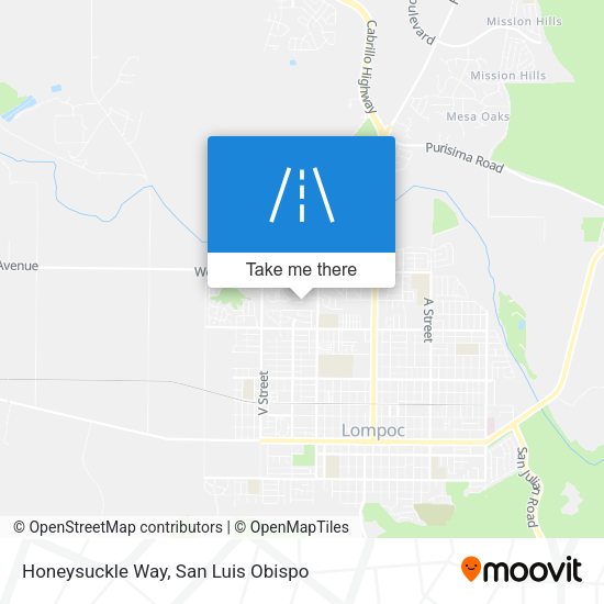 Mapa de Honeysuckle Way