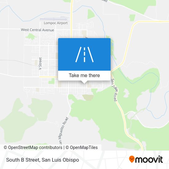 South B Street map