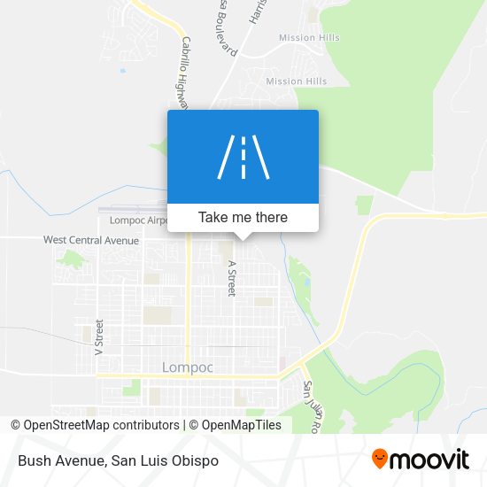 Bush Avenue map