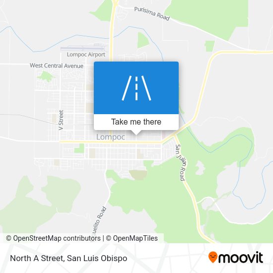 North A Street map