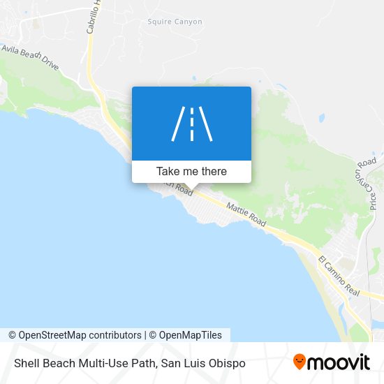Shell Beach Multi-Use Path map