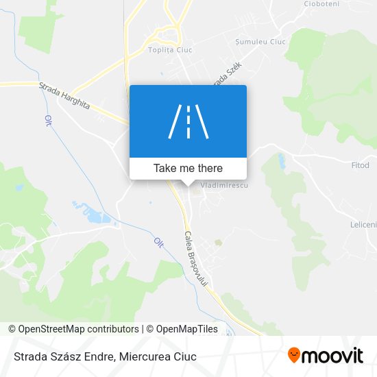 Strada Szász Endre map