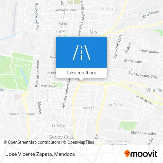 José Vicente Zapata map