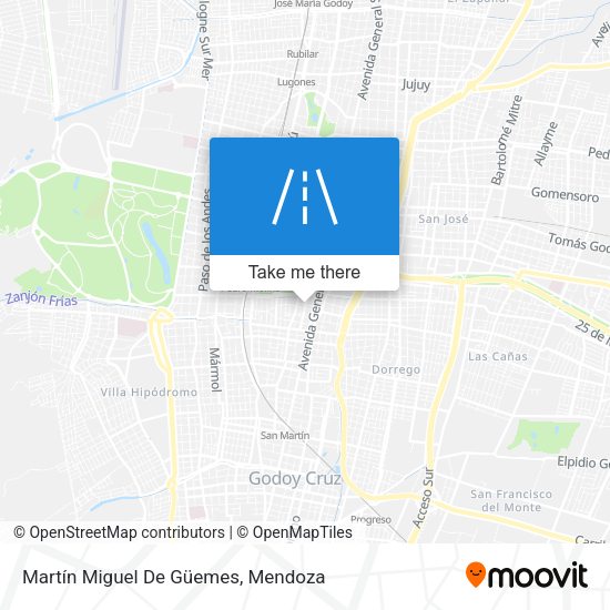 Martín Miguel De Güemes map