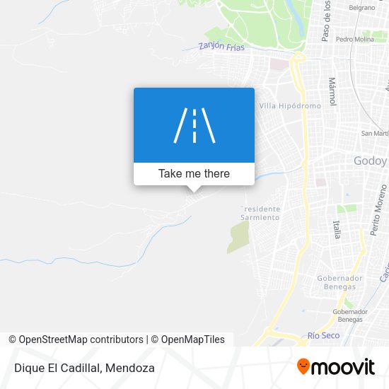 Mapa de Dique El Cadillal