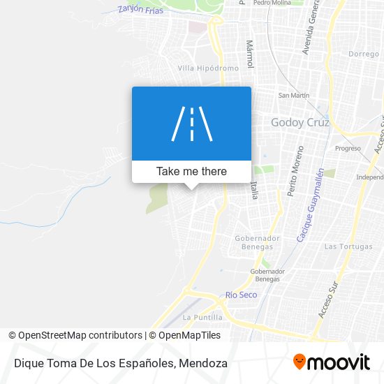 Dique Toma De Los Españoles map