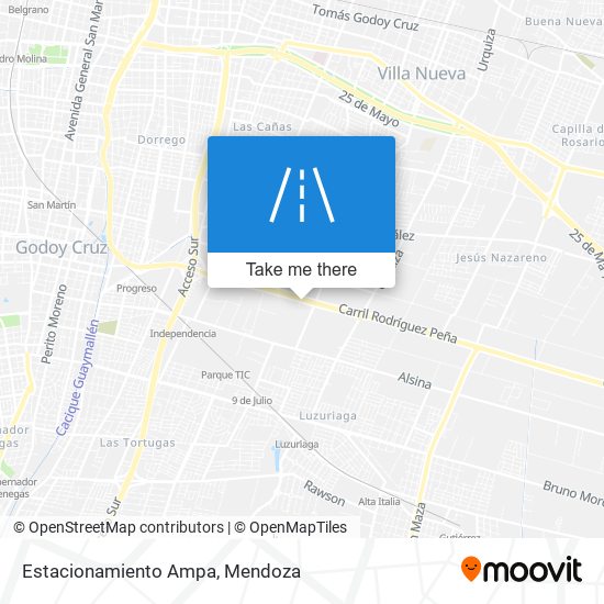 Estacionamiento Ampa map