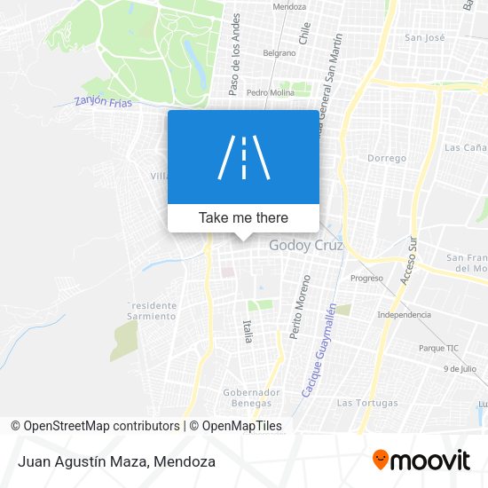 Juan Agustín Maza map