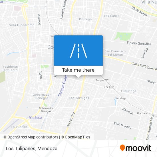 How to get to Los Tulipanes in Godoy Cruz by Bus