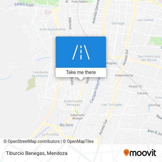Mapa de Tiburcio Benegas