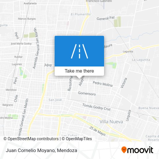 Mapa de Juan Cornelio Moyano