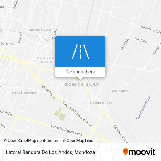 Lateral Bandera De Los Andes map