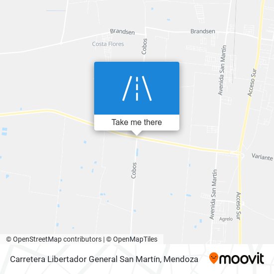 Carretera Libertador General San Martín map