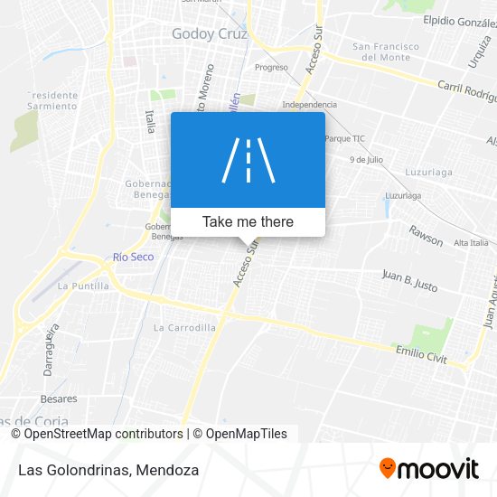 Mapa de Las Golondrinas