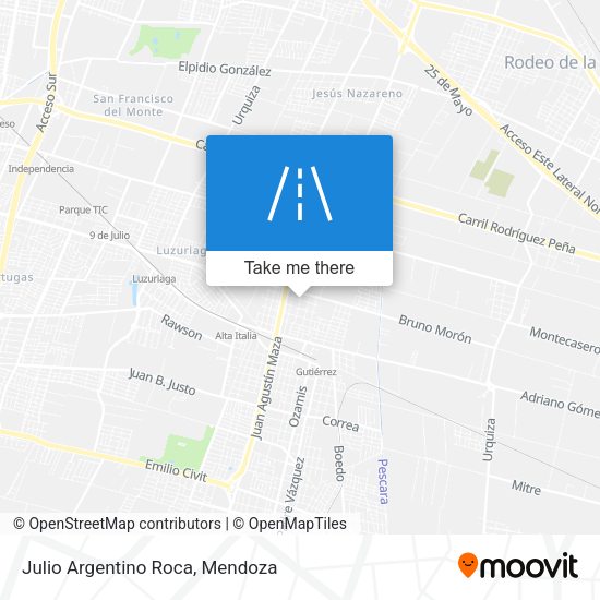 Mapa de Julio Argentino Roca
