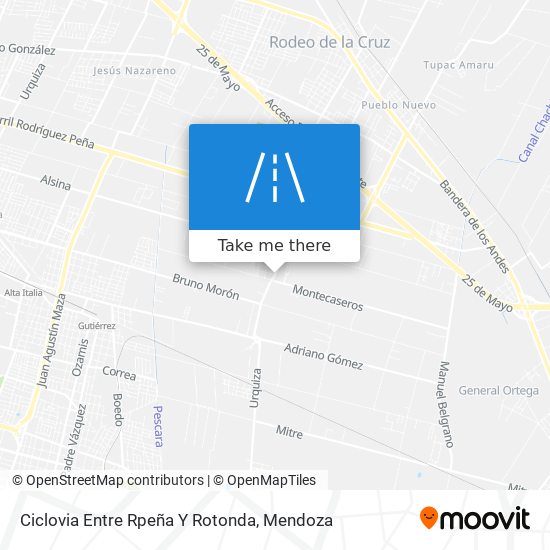 Ciclovia Entre Rpeña Y Rotonda map